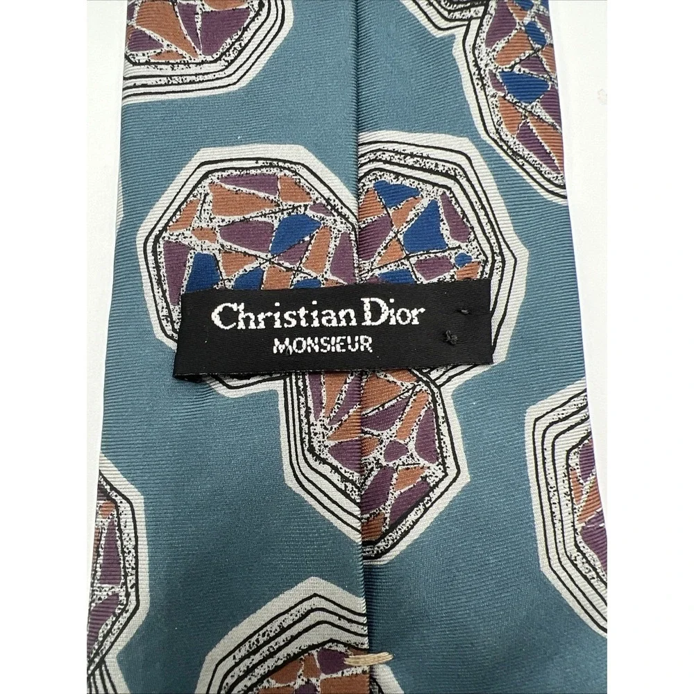Christian‎ Dior Monsieur Tie All Silk Fabric Woven In Italy